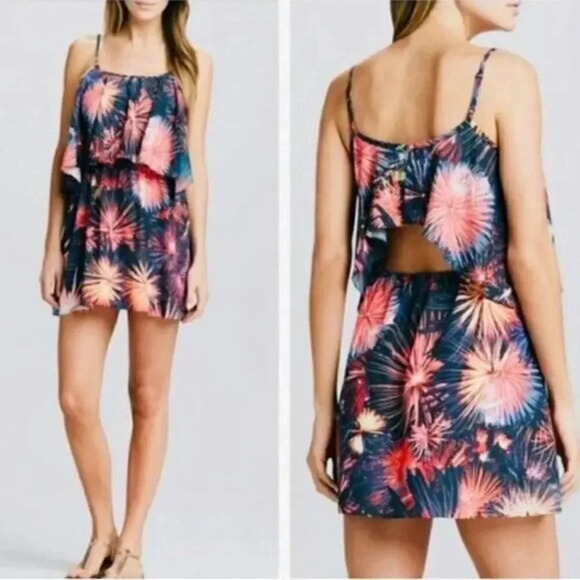 Lovers + Friends Black Fireworks Open Back Mini Dress XS - Picture 1 of 8